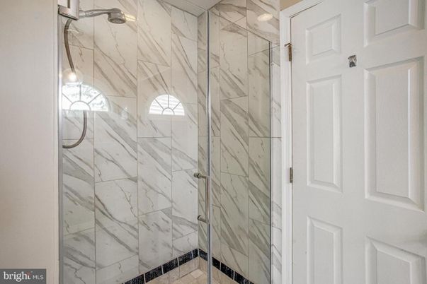 Bathroom, Glass Shower, Interior, Marble Walls