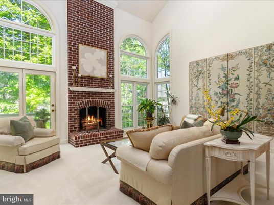 Fireplace, Interior, Living room, Stone Walls