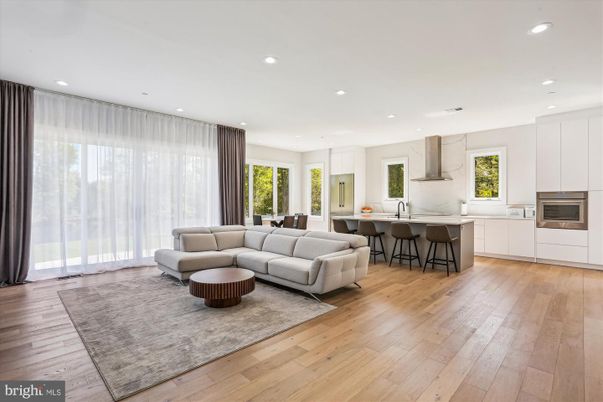 Interior, Kitchen, Living room, Recessed Lighting, Wood Texture Flooring