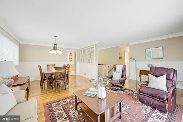 Dining room, Interior, Living room, Pendant Lights, Wood Texture Flooring