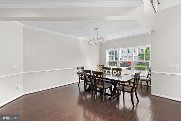 Chandelier, Dining room, Interior, Pendant Lights, Wood Texture Flooring