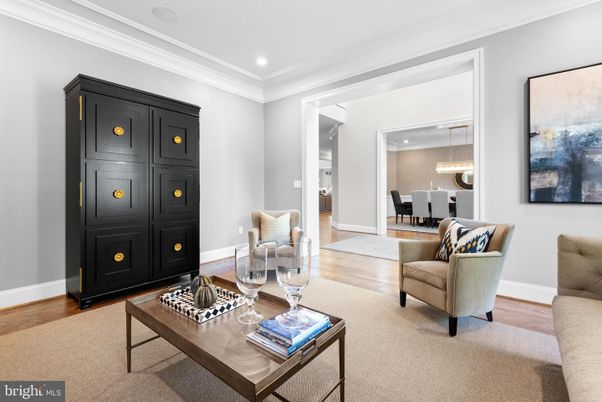 Dining room, Interior, Living room, Pendant Lights, Recessed Lighting, Wood Texture Flooring
