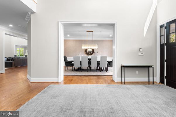 Chandelier, Dining room, Interior, Pendant Lights, Recessed Lighting, Wood Texture Flooring