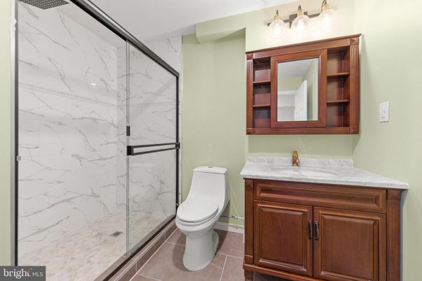 Bathroom, Glass Shower, Interior, Marble Walls