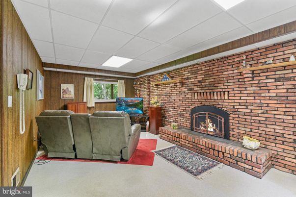 Fireplace, Interior, Living room, Stone Walls, Wooden Walls