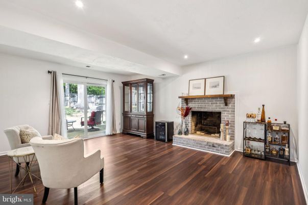 Fireplace, Interior, Recessed Lighting, Wood Texture Flooring