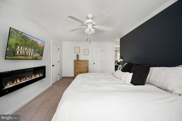 Bedroom, Fireplace, Interior