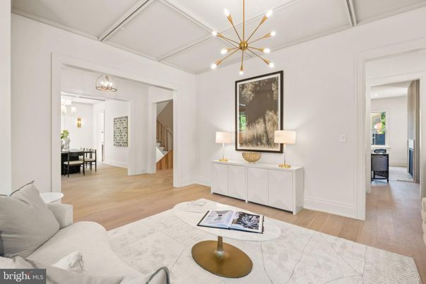 Interior, Living room, Pendant Lights, Wood Texture Flooring
