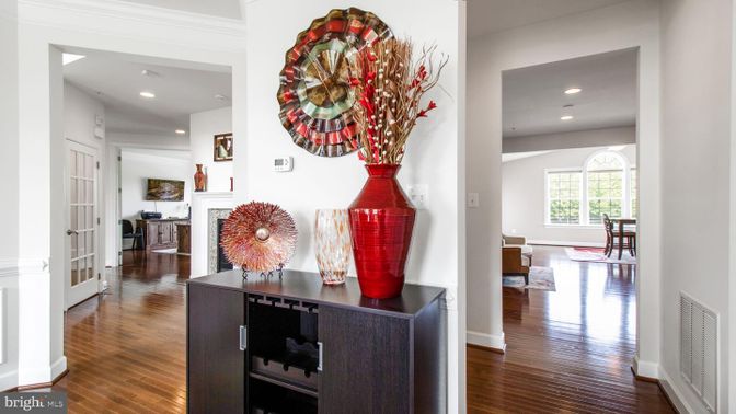 Fireplace, Interior, Recessed Lighting, Wood Texture Flooring