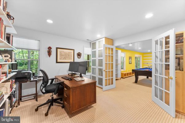 Billiard Table, Game Room, Home Office, Interior, Recessed Lighting