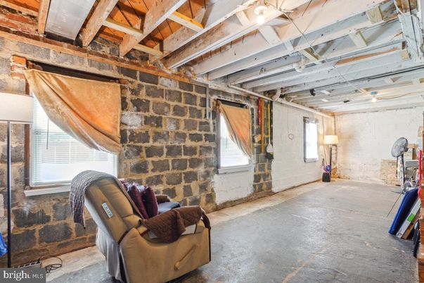 Interior, Stone Walls, Wooden Beams