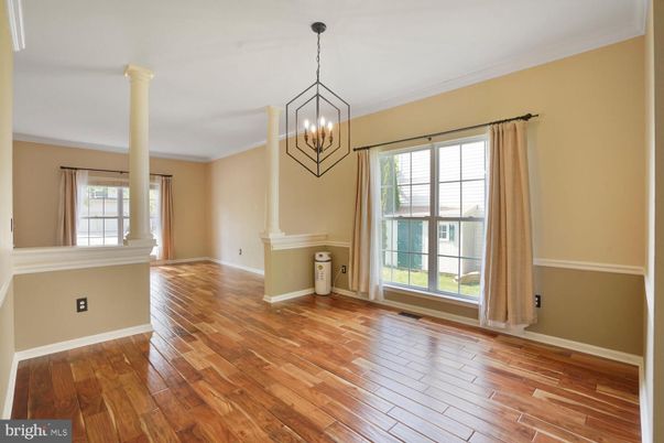 Chandelier, Empty room, Fireplace, Interior, Wood Texture Flooring
