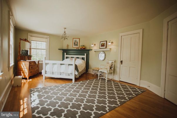 Bedroom, Chandelier, Interior, Wood Texture Flooring