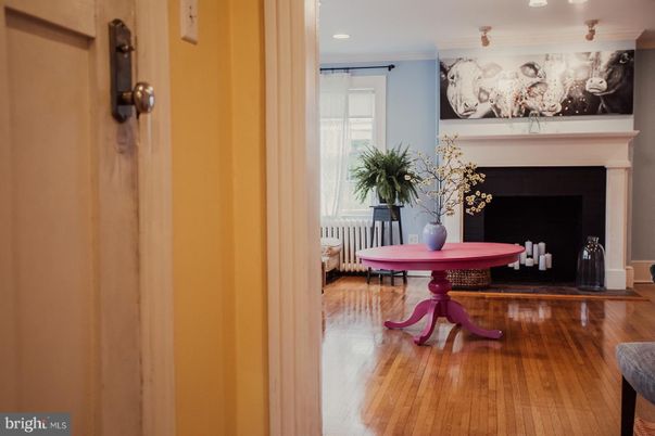 Fireplace, Interior, Recessed Lighting, Wood Texture Flooring