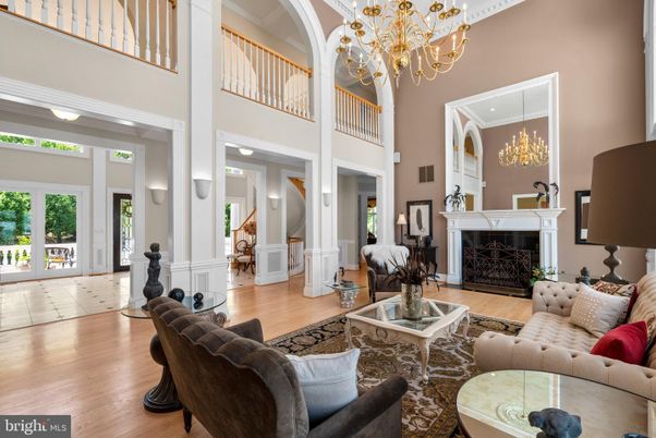 Chandelier, Fireplace, Interior, Living room, Wood Texture Flooring