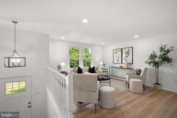 Interior, Living room, Pendant Lights, Recessed Lighting, Wood Texture Flooring