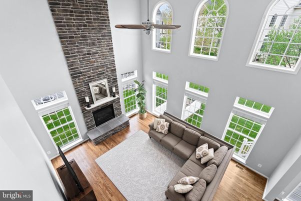 Fireplace, Interior, Living room, Stone Walls, Wood Texture Flooring