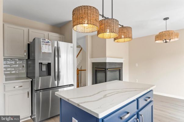 Interior, Kitchen, Pendant Lights, Stainless Steel Appliances, Wood Texture Flooring