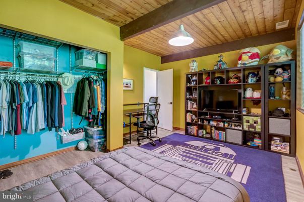Bedroom, Home Office, Interior, Wooden Beams, Wooden Ceilings