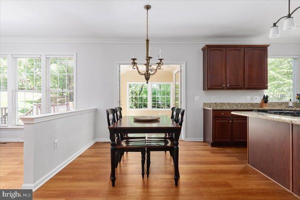 Chandelier, Dining room, Interior, Pendant Lights, Wood Texture Flooring