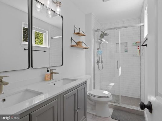 Bathroom, Dual Sink Vanities, Glass Shower, Interior
