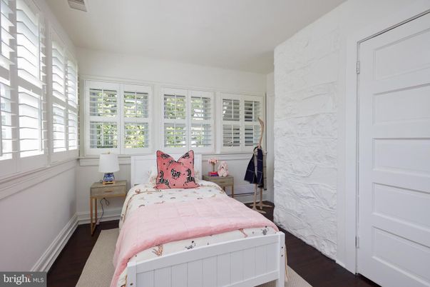 Bedroom, Interior, Marble Walls, Wood Texture Flooring