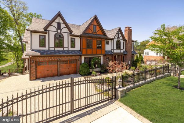 Attached, Exterior, Facade, Brick Facade, Tudor Revival