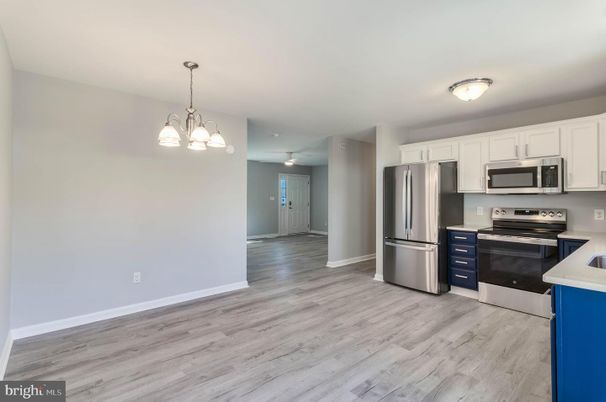 Interior, Kitchen, Pendant Lights, Stainless Steel Appliances, Wood Texture Flooring
