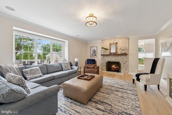 Fireplace, Interior, Living room, Stone Walls, Wood Texture Flooring