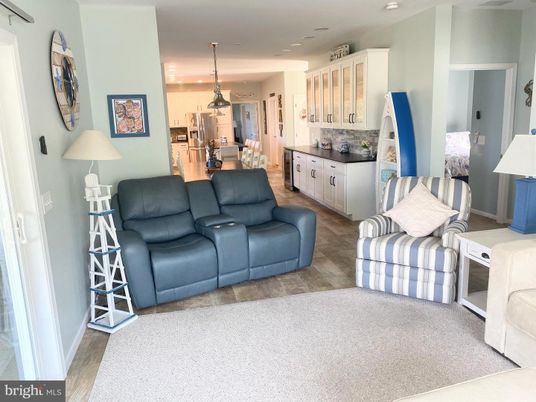 Interior, Kitchen, Living room, Pendant Lights, Recessed Lighting, Stainless Steel Appliances, Wood Texture Flooring