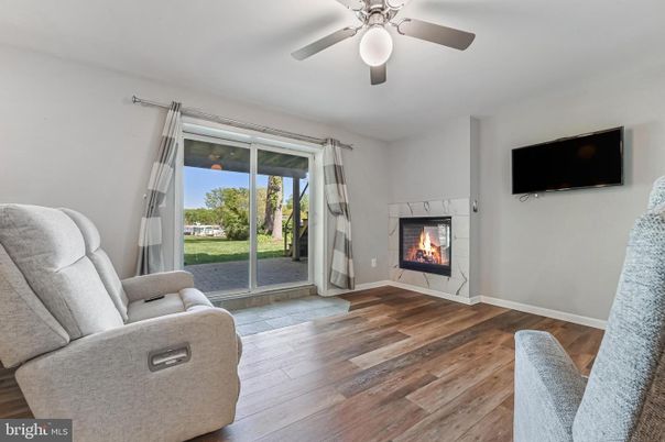 Fireplace, Interior, Wood Texture Flooring