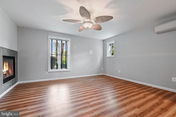 Empty room, Fireplace, Interior, Wood Texture Flooring