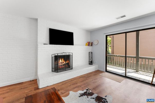 Fireplace, Interior, Wood Texture Flooring