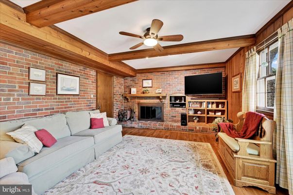 Fireplace, Interior, Living room, Stone Walls, Wooden Beams, Wood Texture Flooring