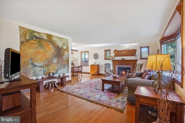 Dining room, Fireplace, Interior, Living room, Wood Texture Flooring