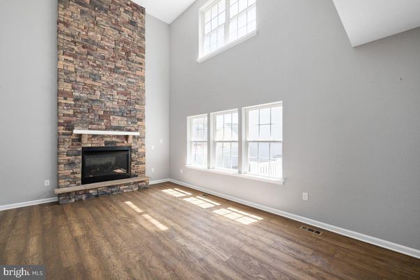Empty room, Fireplace, Interior, Wood Texture Flooring
