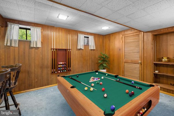 Billiard Table, Game Room, Interior, Wooden Walls