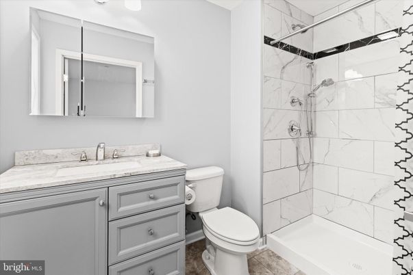 Bathroom, Glass Shower, Interior, Marble Walls