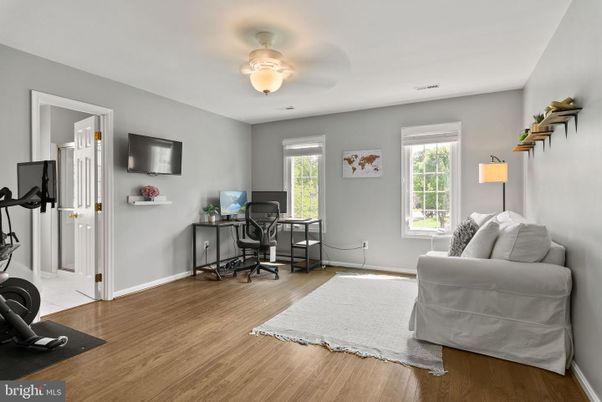 Fitness Equipment, Home Office, Interior, Wood Texture Flooring