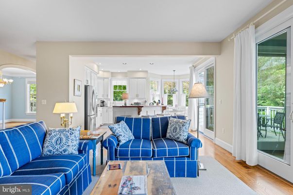 Interior, Kitchen, Living room, Recessed Lighting, Stainless Steel Appliances, Wood Texture Flooring