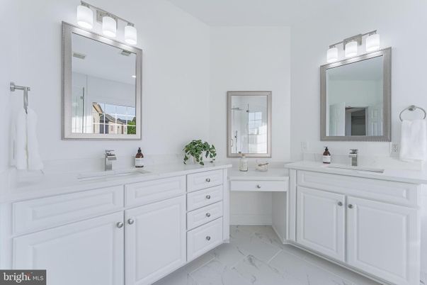 Bathroom, Dual Sink Vanities, Interior, Marble