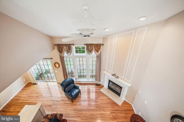 Fireplace, Interior, Recessed Lighting, Wood Texture Flooring