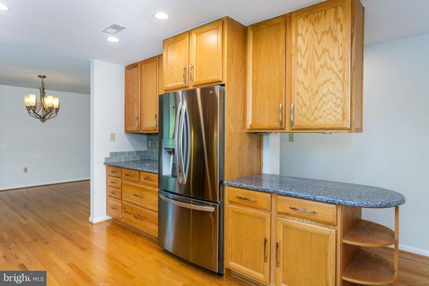 Chandelier, Interior, Kitchen, Recessed Lighting, Wood Texture Flooring