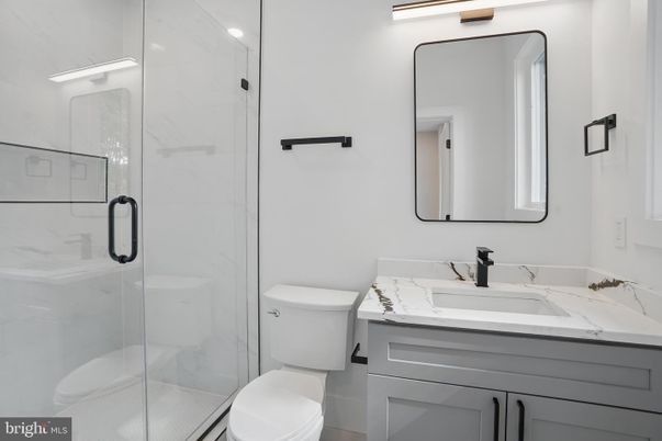Bathroom, Glass Shower, Interior, Marble Walls