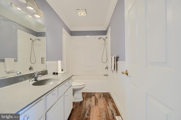 Bathroom, Dual Sink Vanities, Interior, Wood Texture Flooring