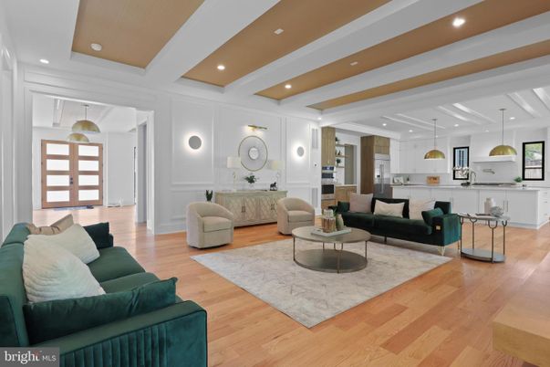 Interior, Kitchen, Living room, Pendant Lights, Recessed Lighting, Wood Texture Flooring