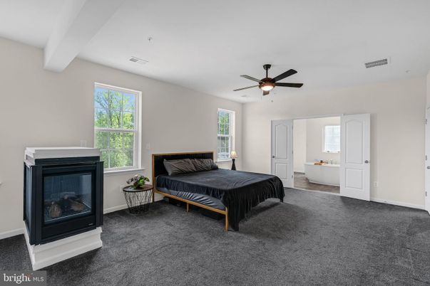 Bedroom, Fireplace, Interior