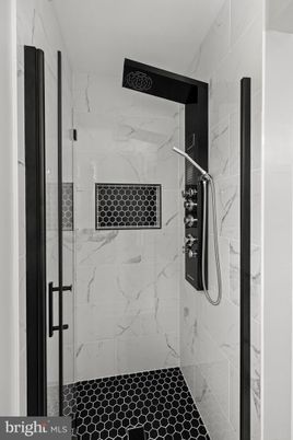 Bathroom, Glass Shower, Interior, Marble Walls