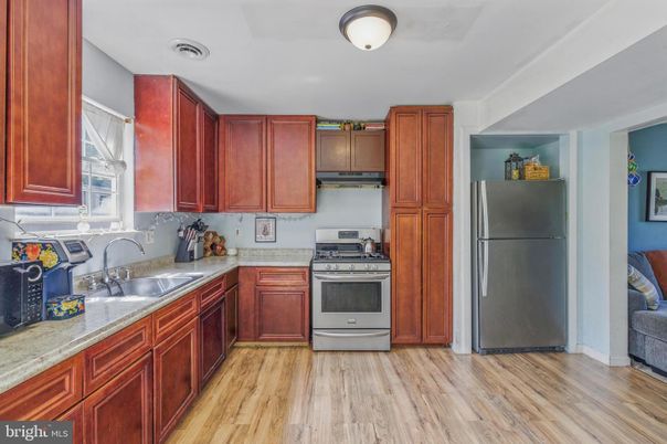 Interior, Kitchen, Wood Texture Flooring