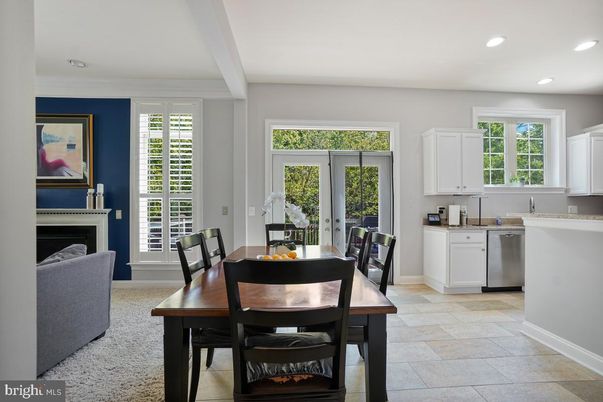 Dining room, Fireplace, Interior, Kitchen, Recessed Lighting